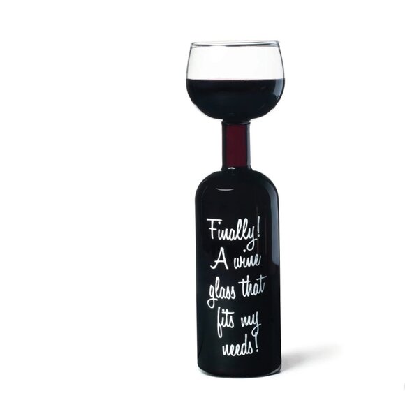 Wine Bottle Glass - Holds a Whole Bottle - Picture 1 of 11